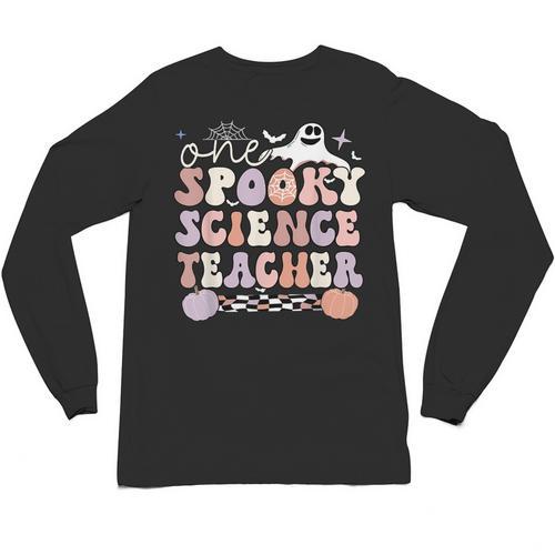 Spooky Science Teacher Halloween Science Teaching For Men Women Unisex Long Sleeve T-Shirt - teacherstshirts.com AU