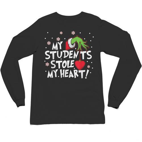 My Students Stole My Heart School Teacher Christmas Men Women Kids Unisex Long Sleeve T-Shirt - teacherstshirts.com DE