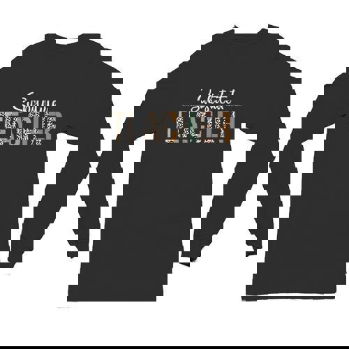 Substitute Teacher Supplies For Teachers Leopard For Men Women Unisex Long Sleeve T-Shirt - teacherstshirts.com