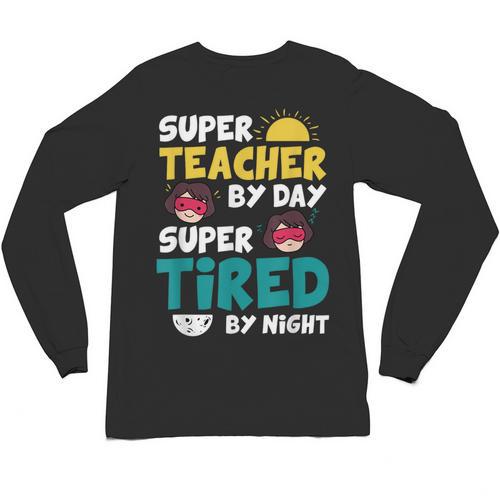 Super Hero Teacher Superheroes Unisex Long Sleeve T-Shirt - teacherstshirts.com UK