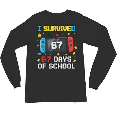 I Survived 67 Days Of School 67 Teacher Squad Matching Unisex Long Sleeve T-Shirt - teacherstshirts.com AU