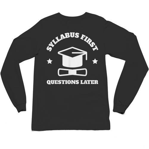 SYLLABUS PROFESSOR TEACHER Unisex Long Sleeve T-Shirt - teacherstshirts.com DE