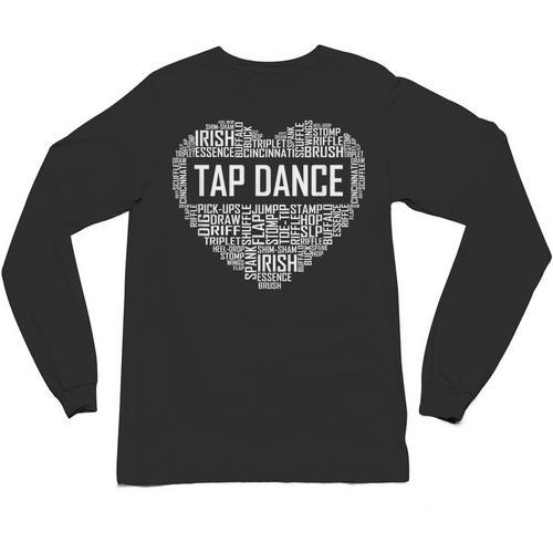 Tap Dance Heart Lover Tap Dancer Dancing Teacher For Men Women Girls Kids Unisex Long Sleeve T-Shirt - teacherstshirts.com CA