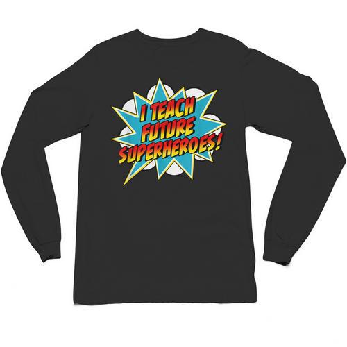 I Teach Superheroes Retro Comic Super Teacher Graphic Unisex Long Sleeve T-Shirt - teacherstshirts.com AU