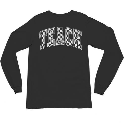 Teach Teacher Checkered First Day Of School Back To School Unisex Long Sleeve T-Shirt - teacherstshirts.com DE