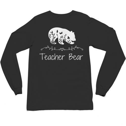 Teacher Bear For Educators Teacher Appreciation Unisex Long Sleeve T-Shirt - teacherstshirts.com AU