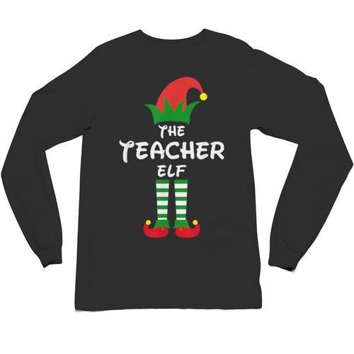 The Teacher Elf Family Matching Group Idea Christmas Unisex Long Sleeve T-Shirt - teacherstshirts.com AU