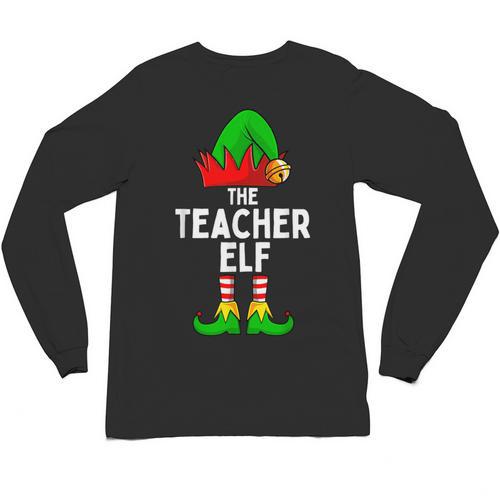 Teacher Elf Matching Family Christmas Women Men Unisex Long Sleeve T-Shirt - teacherstshirts.com