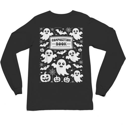 Teacher Halloween Composition Notebook Costume Halloween Unisex Long Sleeve T-Shirt - teacherstshirts.com AU