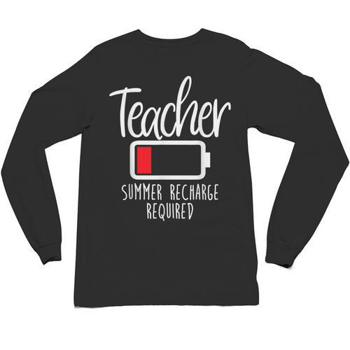 Teacher Summer Recharge Required Last Day School Women Unisex Long Sleeve T-Shirt - teacherstshirts.com