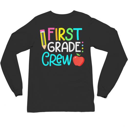 Team 1st Grade Crew Back To School 1st Grade Teacher Kids Unisex Long Sleeve T-Shirt - teacherstshirts.com UK