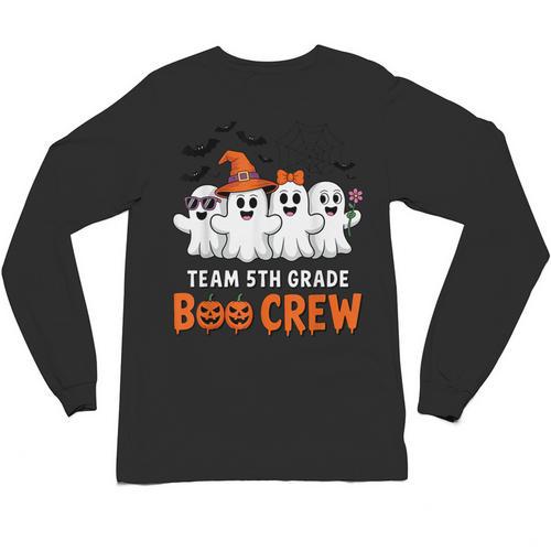 Team 5th Grade Boo Crew Halloween Teacher Student Costume Unisex Long Sleeve T-Shirt - teacherstshirts.com AU