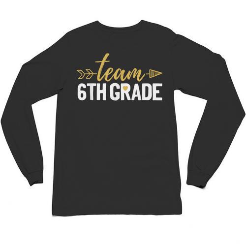 Team 6th Grade Hello Sixth Grade Crew Squad Teacher Kids Unisex Long Sleeve T-Shirt - teacherstshirts.com AU