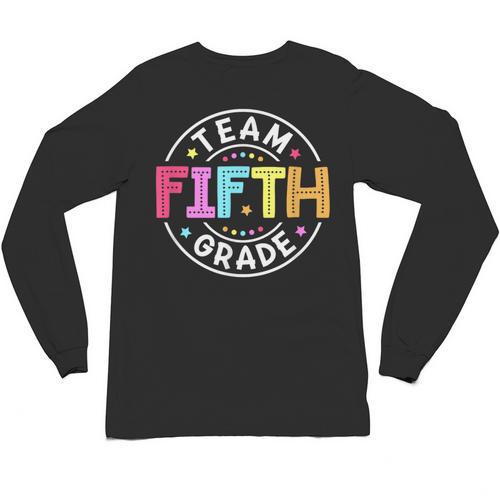 Team Fifth Grade Teacher Back To School 5th Grade Squad Kids Unisex Long Sleeve T-Shirt - teacherstshirts.com AU