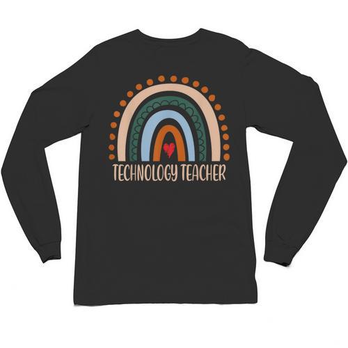 Technology Teacher Rainbow Appreciation Day Back To School For Men Women Unisex Long Sleeve T-Shirt - teacherstshirts.com AU