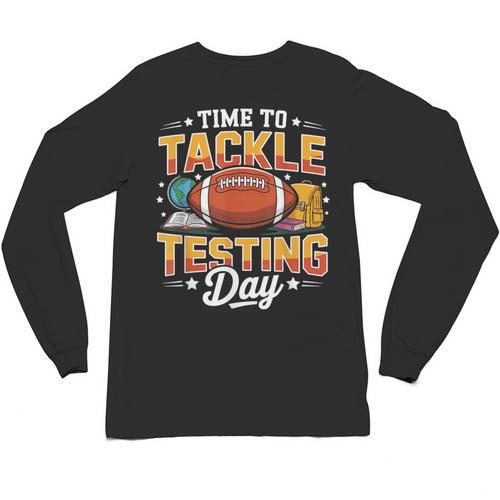 Test Day State Football Tackle Testing Day Sports Teacher Unisex Long Sleeve T-Shirt - teacherstshirts.com DE