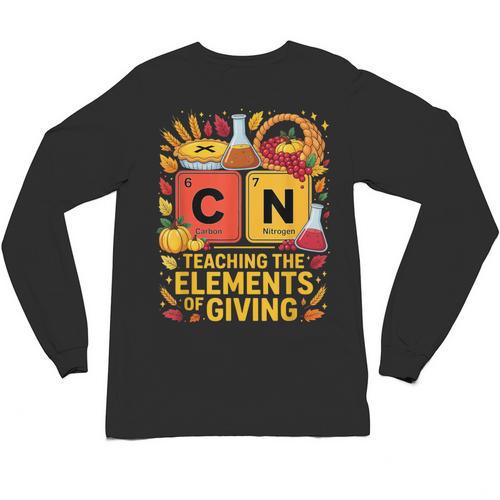 Thanksgiving 67 Meme Science Teacher Periodic Table Women Unisex Long Sleeve T-Shirt - teacherstshirts.com AU