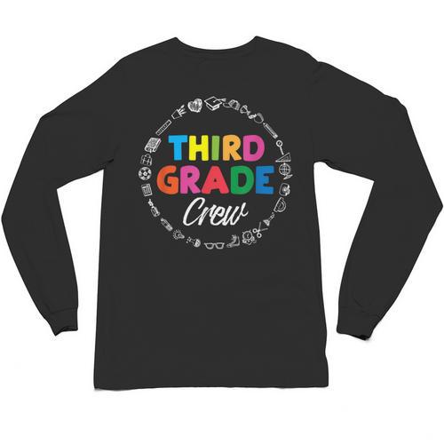 Third Grade Crew First Day Of School 3rd Grade Teacher Unisex Long Sleeve T-Shirt - teacherstshirts.com DE