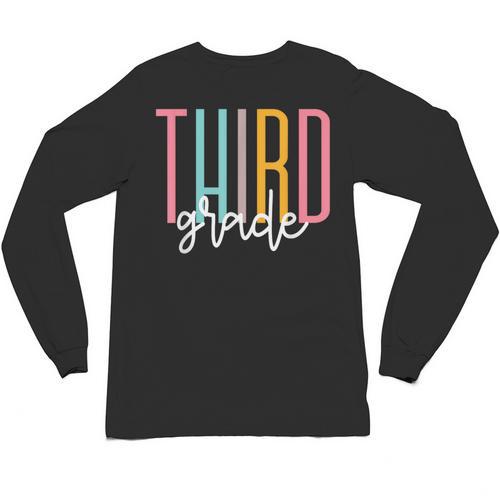 Third Grade Girls Boys Teacher Team 3rd Grade Squad Unisex Long Sleeve T-Shirt - teacherstshirts.com UK