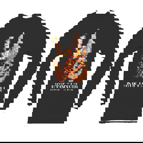 History Teacher Love Autumn Fall Gnome For Teachers For Men Women Unisex Long Sleeve T-Shirt - teacherstshirts.com