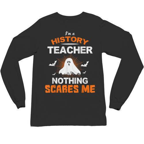 History Teacher School Shirt Halloween Educator Men Women Kids Unisex Long Sleeve T-Shirt - teacherstshirts.com AU