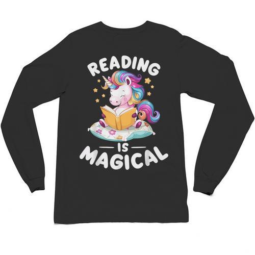 Unicorn Teacher Reading Is Magical Book Unisex Long Sleeve T-Shirt - teacherstshirts.com DE