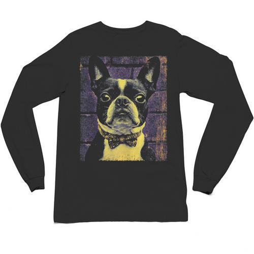 Vintage Boston Terrier Dog Unisex Long Sleeve T-Shirt - Bostonterriersmerch.com