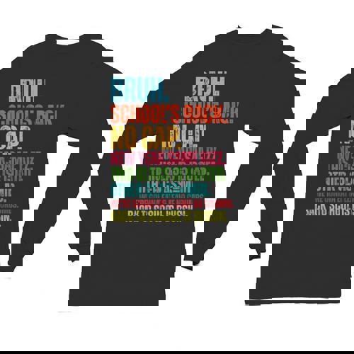 Vintage Bruh We Back No Cap Bruh We&#x27;Re Back Student Teacher Unisex Long Sleeve T-Shirt - teacherstshirts.com