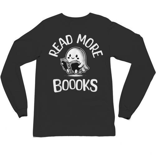 Vintage Halloween Teacher Women Reading Read More Books Unisex Long Sleeve T-Shirt - teacherstshirts.com CA
