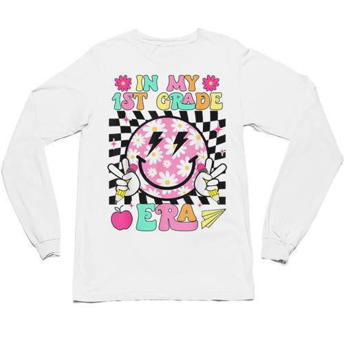 In My 1st Grade Era Smile Face Back To School Teacher Kid Unisex Long Sleeve T-Shirt - teacherstshirts.com AU
