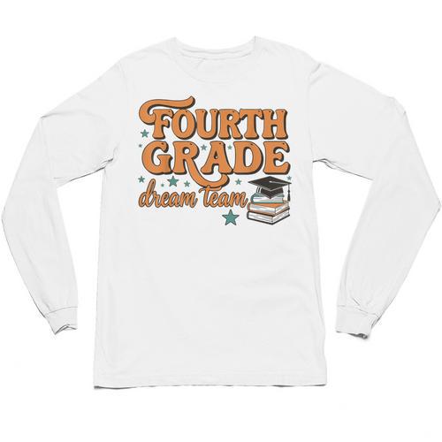 4th Grade Back To School Fourth Grade Dream Team Teacher Unisex Long Sleeve T-Shirt - teacherstshirts.com UK