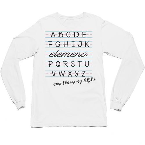 ABC Elemeno Shirt Alphabet Kindergarten Preschool Teacher Unisex Long Sleeve T-Shirt - teacherstshirts.com AU