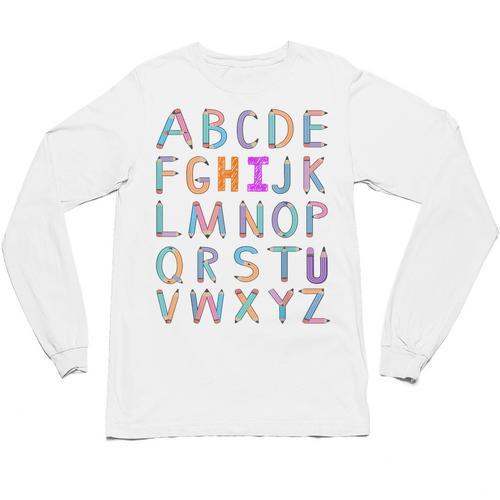 Back To School Kindergarten Alphabet ABC Teacher Women Kids Unisex Long Sleeve T-Shirt - teacherstshirts.com DE