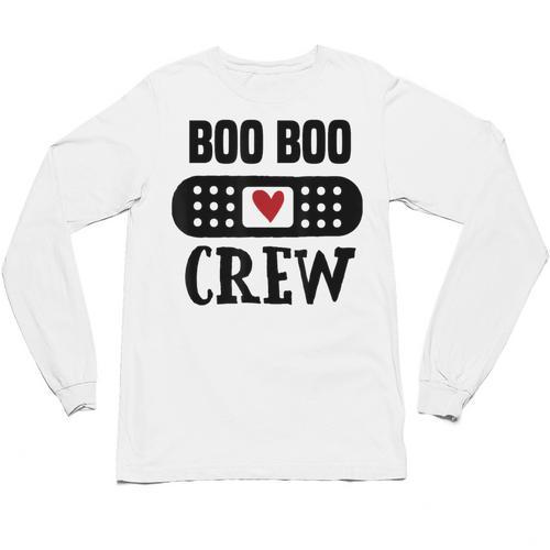 Boo Boo Crew First Aid School Nurse Day Care Teacher Unisex Long Sleeve T-Shirt - teacherstshirts.com DE