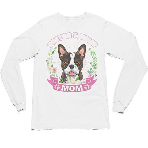 Boston Terrier Mom Mother's Day Unisex Long Sleeve T-Shirt - Bostonterriersmerch.com