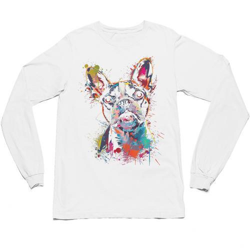 Boston Terrier Splash Unisex Long Sleeve T-Shirt - Bostonterriersmerch.com