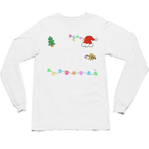Is It Christmas Break Yet Teacher Xmas Light Santa Hat Unisex Long Sleeve T-Shirt - teacherstshirts.com UK