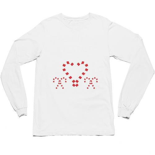 Christmas Candy Cane Work Of Heart Fourth 4th Grade Teacher Unisex Long Sleeve T-Shirt - teacherstshirts.com