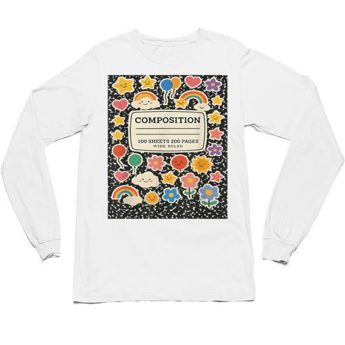 Composition Notebook Costume Teacher Matching Halloween Book Unisex Long Sleeve T-Shirt - teacherstshirts.com