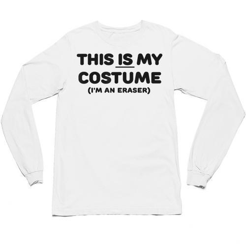THIS IS MY COSTUME Eraser Teacher Halloween Costume Unisex Long Sleeve T-Shirt - teacherstshirts.com DE
