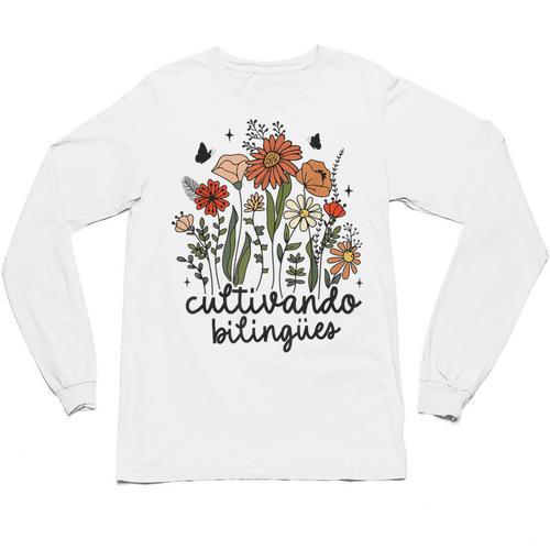 Cultivando Bilingues Dual Language Crew Bilingual Teacher Men Women Girls Kids Unisex Long Sleeve T-Shirt - teacherstshirts.com AU