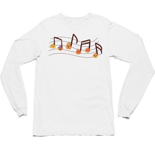 Fall Music Teacher Halloween Pumpkin Music Note Fall Teacher Unisex Long Sleeve T-Shirt - teacherstshirts.com AU