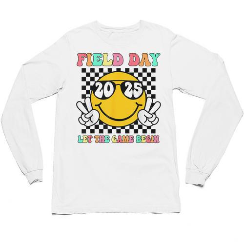 Field Day 2025 Let The Games Begin Yellow Team Teachers Kids Unisex Long Sleeve T-Shirt - teacherstshirts.com CA