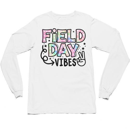 Field Day Vibes For Teacher Kids Happy Field Day 2025 Unisex Long Sleeve T-Shirt - teacherstshirts.com AU