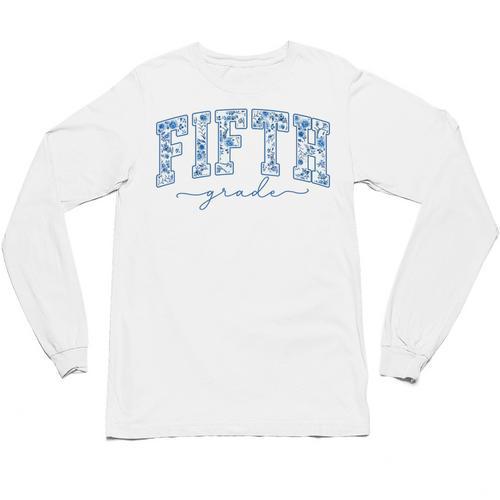 Fifth Grade Toile De Jouy Back To School Teachers Kids Unisex Long Sleeve T-Shirt - teacherstshirts.com AU