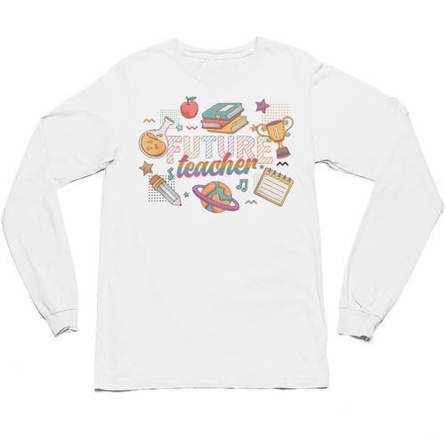 Future Teacher Costume For Kids Unisex Long Sleeve T-Shirt - teacherstshirts.com UK