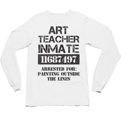 Halloween Art Teacher Prisoner Costume Unisex Long Sleeve T-Shirt - teacherstshirts.com CA