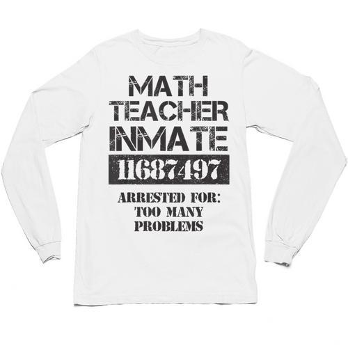 Halloween Math Teacher Prisoner Costume Unisex Long Sleeve T-Shirt - teacherstshirts.com CA