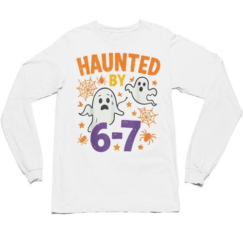 Haunted 67 Ghost Math Teacher Halloween Costume Math Pun Unisex Long Sleeve T-Shirt - teacherstshirts.com DE