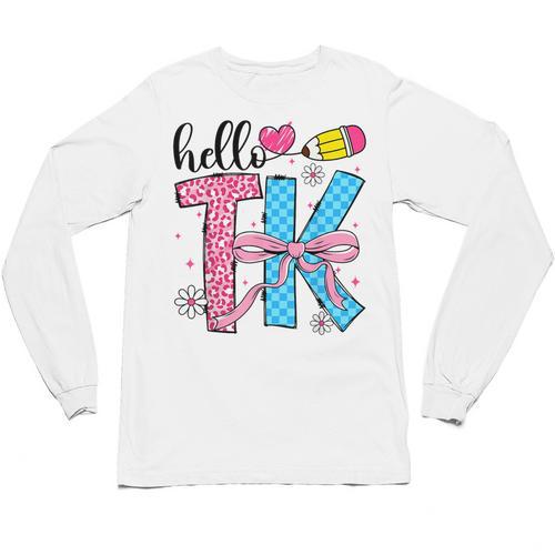 Hello TK Transitional Kindergarten Back To School Teacher Unisex Long Sleeve T-Shirt - teacherstshirts.com AU